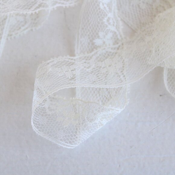 Vintage Ivory Lace Trim, 2 Yards, 1" wide,  Nylon, Sewing Supply - Picture 6 of 10